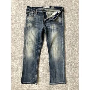 BKE Jake Jeans Mens 34 pants Blue Straight Western Denim Cowboy Rodeo Faded